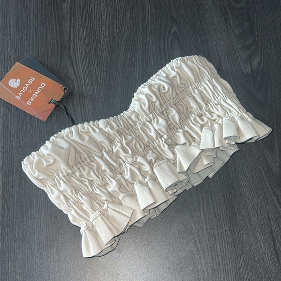 REVOLVE ARYN LEATHER CROP TOP S - Picture 5 of 8